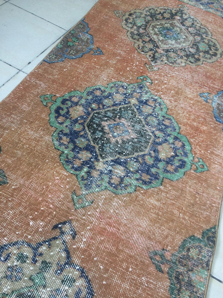 Rust Turkish Runner Rug 2' 8" x 12' 8" Hand-Knotted | No. WR59981