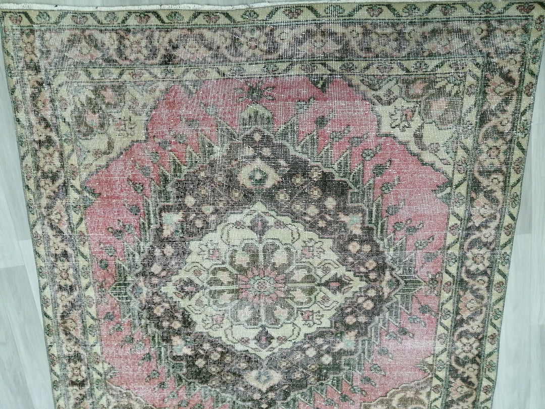 Beige Turkish Runner Rug 4' 8" x 12' 8" Hand-Knotted | No. WR60428