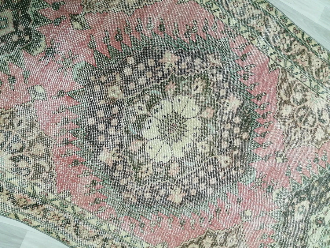 Beige Turkish Runner Rug 4' 8" x 12' 8" Hand-Knotted | No. WR60428
