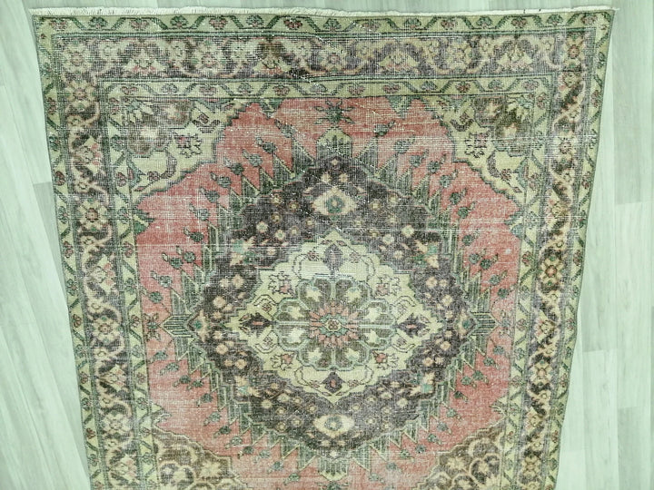 Beige Turkish Runner Rug 4' 8" x 12' 8" Hand-Knotted | No. WR60428