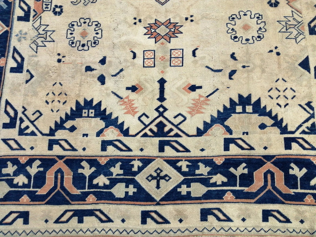 Navy Turkish Oushak Rug 9' 2" x 12' 2" Hand-Knotted | No. WR60743