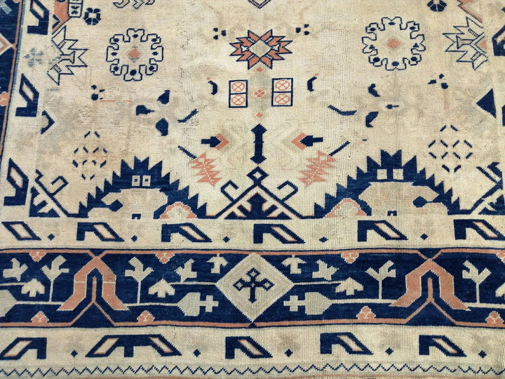 Navy Turkish Oushak Rug 9' 2" x 12' 2" Hand-Knotted | No. WR60743