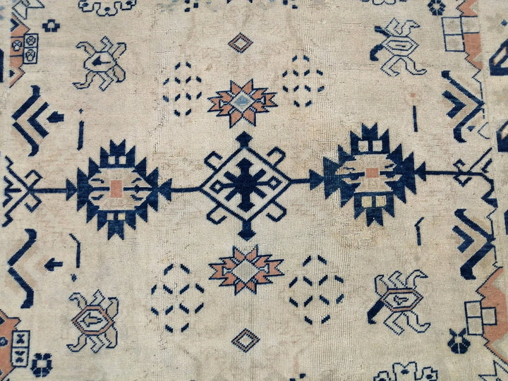 Navy Turkish Oushak Rug 9' 2" x 12' 2" Hand-Knotted | No. WR60743