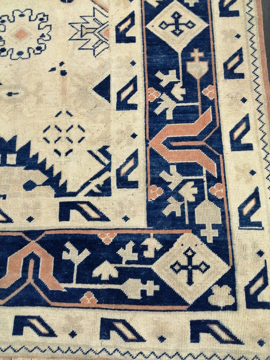 Navy Turkish Oushak Rug 9' 2" x 12' 2" Hand-Knotted | No. WR60743
