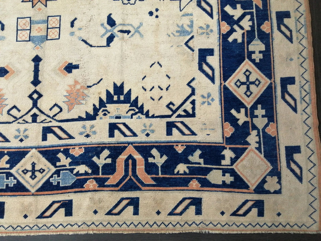 Navy Turkish Oushak Rug 9' 2" x 12' 2" Hand-Knotted | No. WR60743