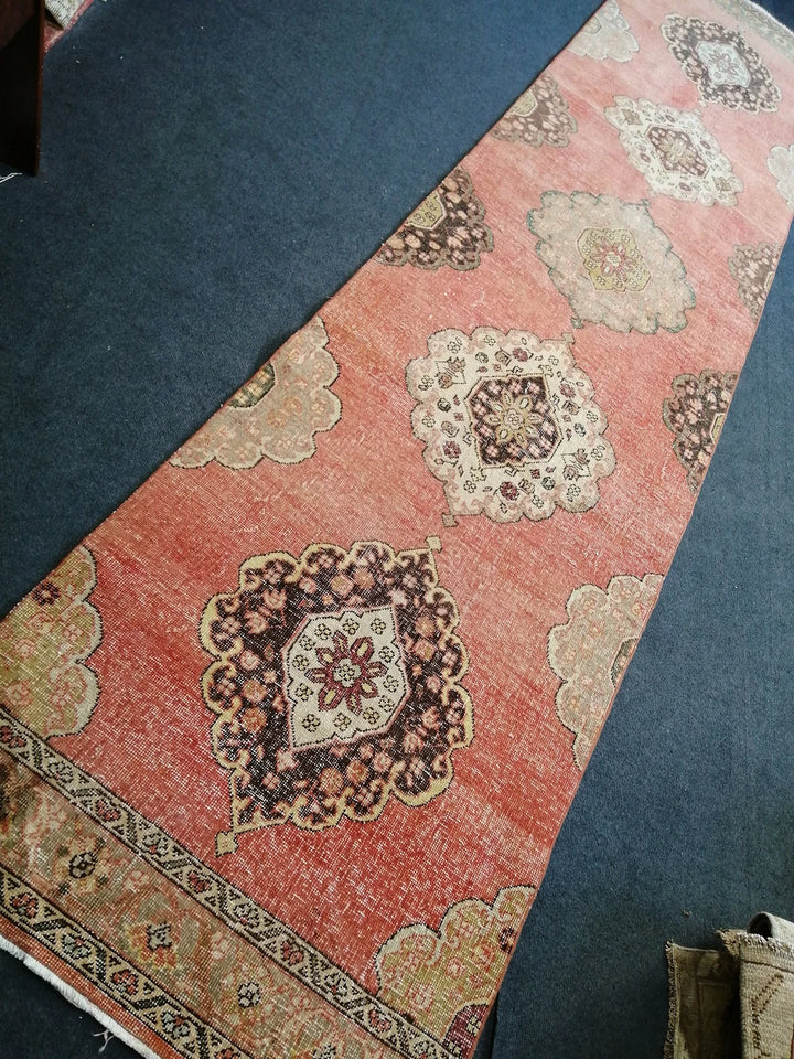 Turkish Runner Rug 3' x 13' Hand-Knotted | No. WR60890