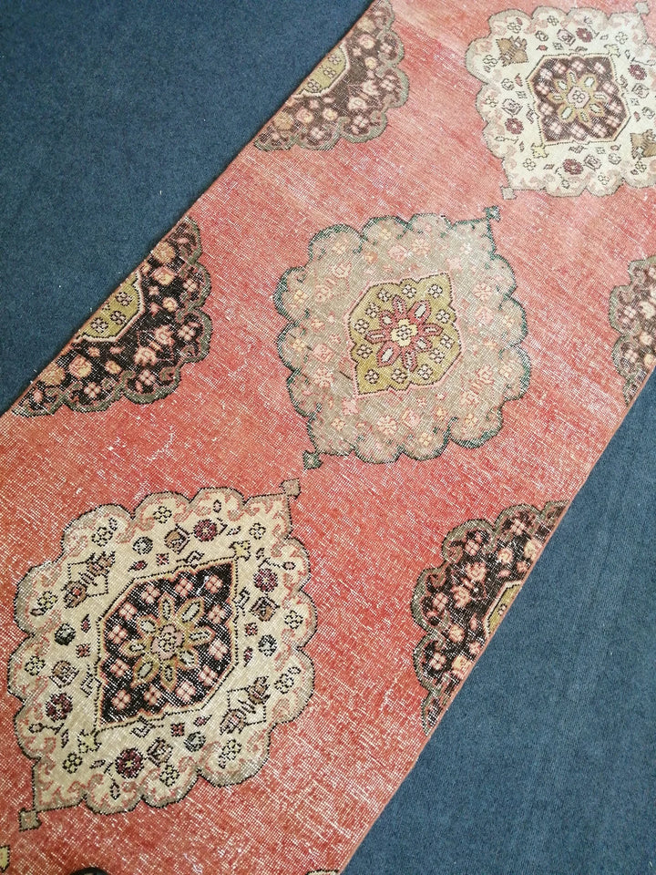Turkish Runner Rug 3' x 13' Hand-Knotted | No. WR60890