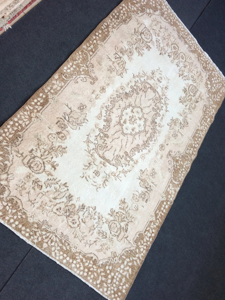 Rust Turkish Runner Rug 4' x 7' Hand-Knotted | No. WR61097