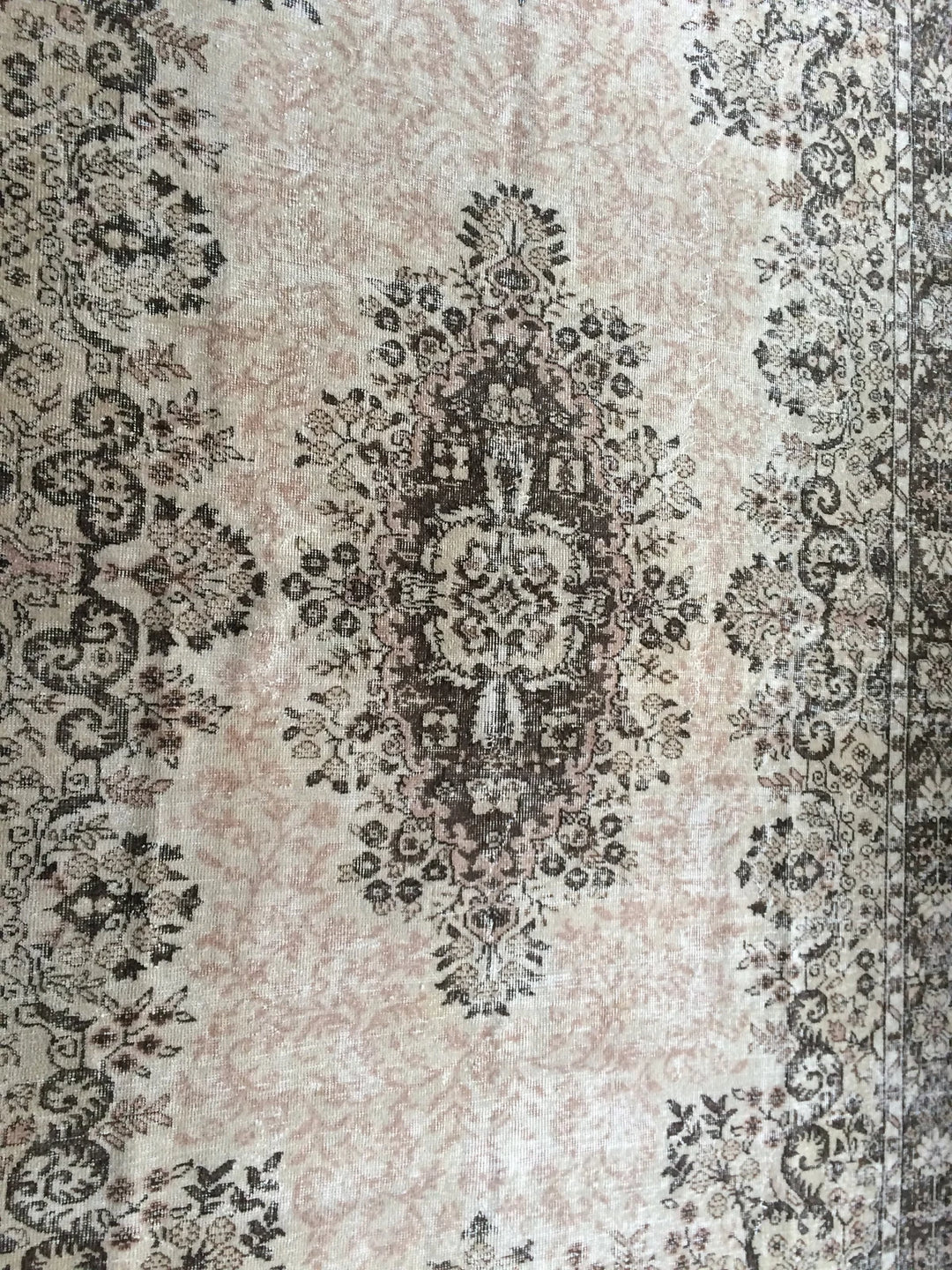 Beige Turkish Runner Rug 6' 4" x 10' Hand-Knotted | No. WR61446