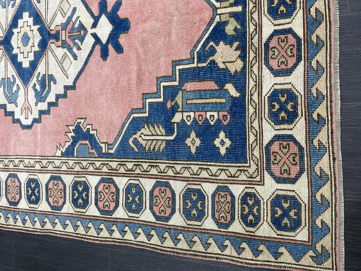 Blue Turkish Oushak Rug 5' 3" x 7' 6" Hand-Knotted | No. WR61654