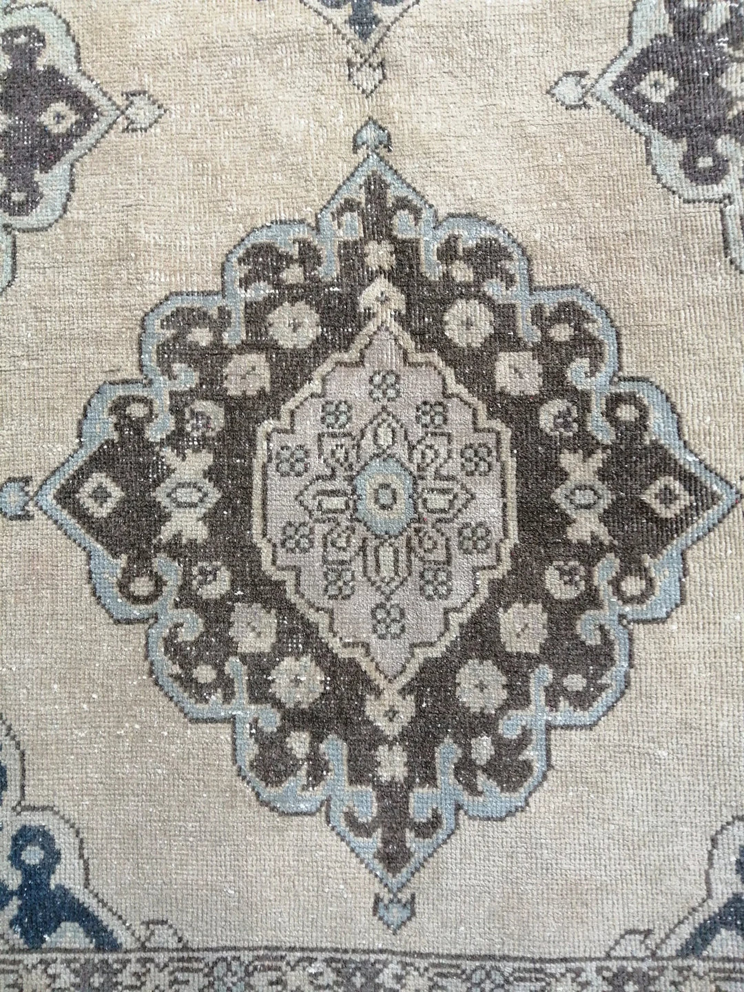 Beige Turkish Runner Rug 2' 10" x 13' 8" Hand-Knotted | No. WR61957