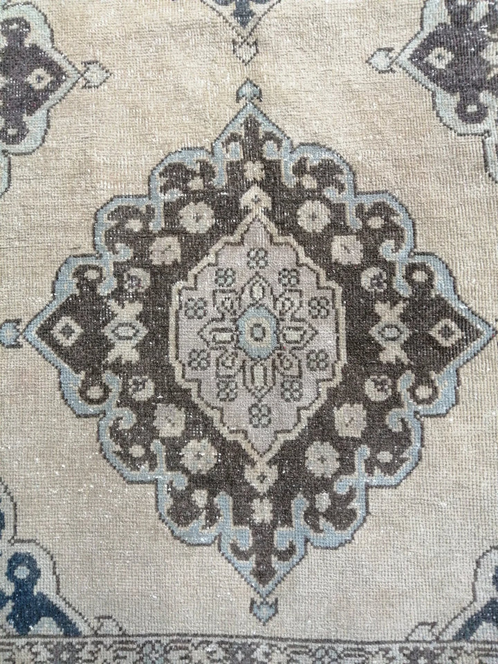 Beige Turkish Runner Rug 2' 10" x 13' 8" Hand-Knotted | No. WR61957