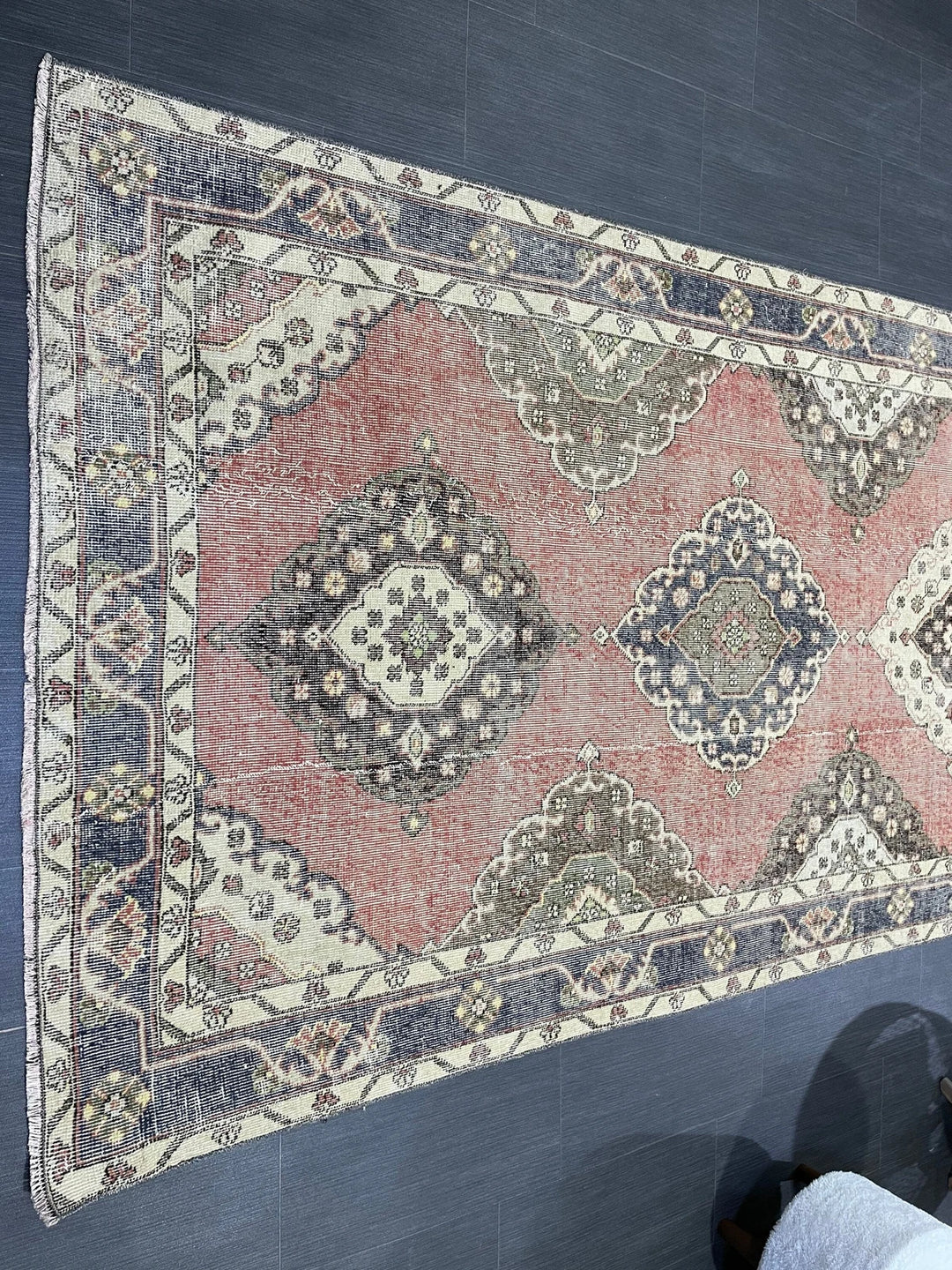 Brown Turkish Runner Rug 4' 8" x 12' 4" Hand-Knotted | No. WR62060