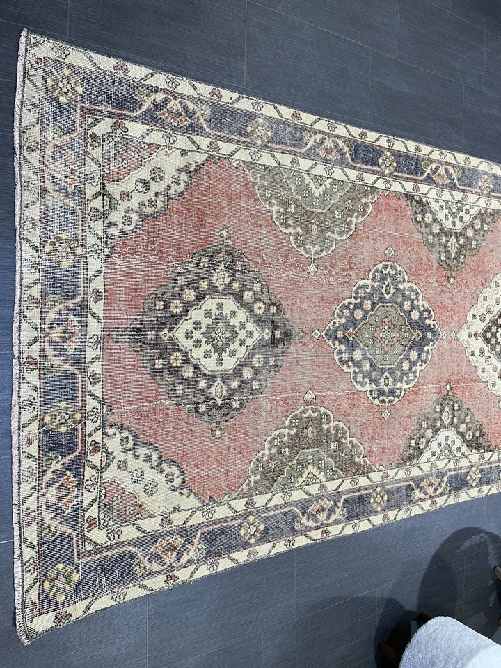 Brown Turkish Runner Rug 4' 8" x 12' 4" Hand-Knotted | No. WR62060