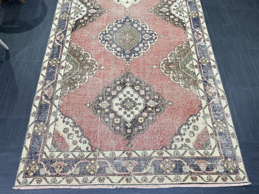 Brown Turkish Runner Rug 4' 8" x 12' 4" Hand-Knotted | No. WR62060