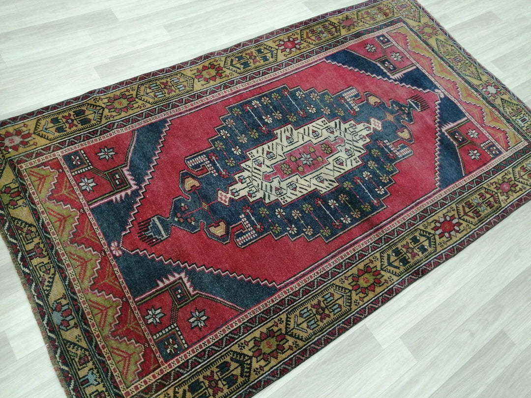 Rust Turkish Runner Rug 4' 4" x 7' 10" Hand-Knotted | No. WR62196