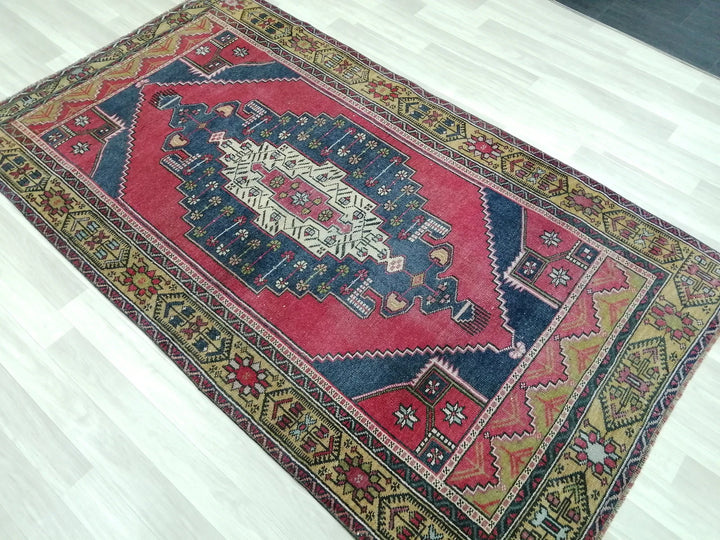 Rust Turkish Runner Rug 4' 4" x 7' 10" Hand-Knotted | No. WR62196