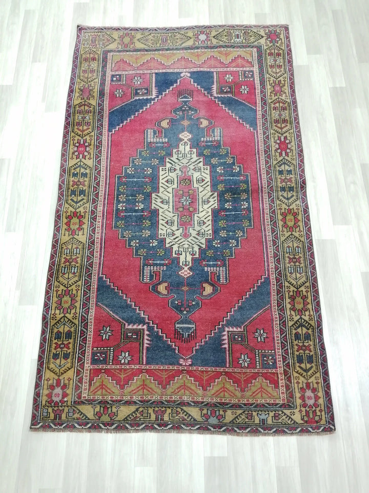 Rust Turkish Runner Rug 4' 4" x 7' 10" Hand-Knotted | No. WR62196