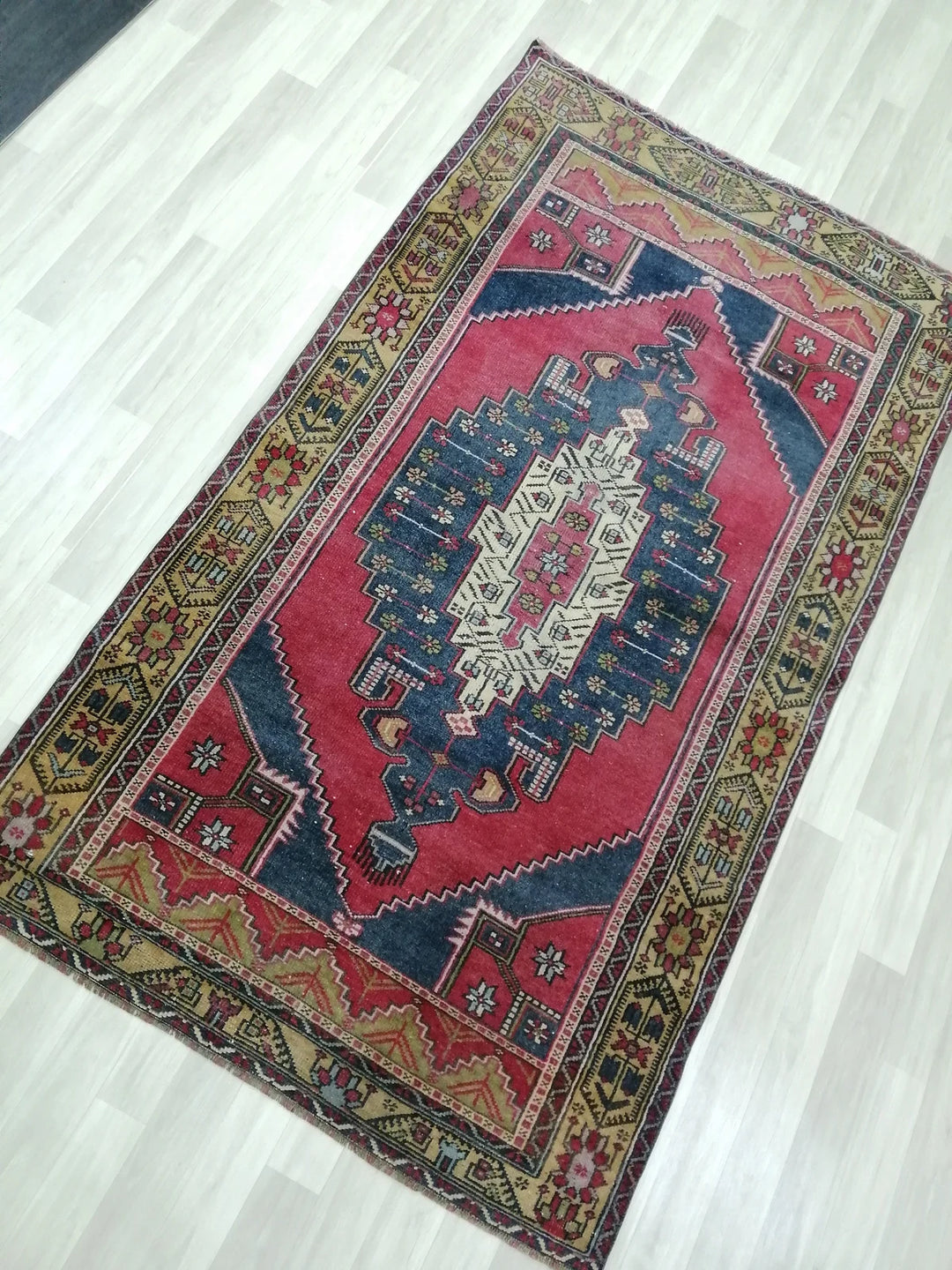 Rust Turkish Runner Rug 4' 4" x 7' 10" Hand-Knotted | No. WR62196