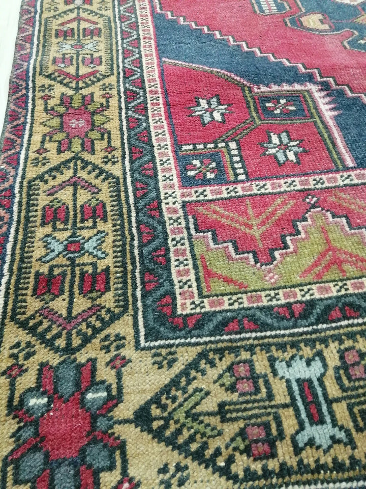 Rust Turkish Runner Rug 4' 4" x 7' 10" Hand-Knotted | No. WR62196