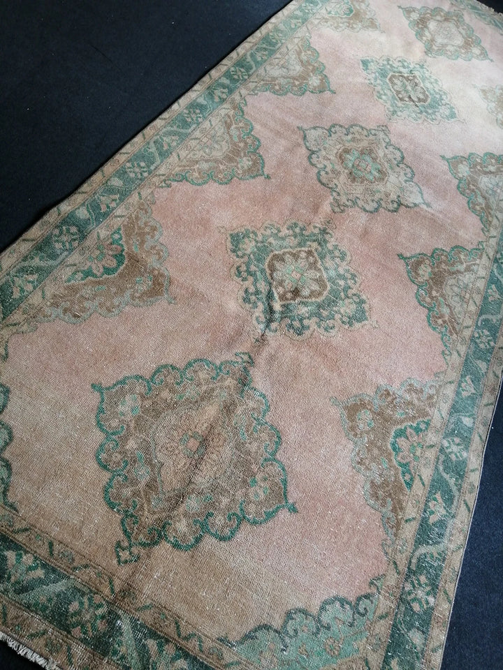 Beige Turkish Runner Rug 5' x 12' 6" Hand-Knotted | No. WR63436