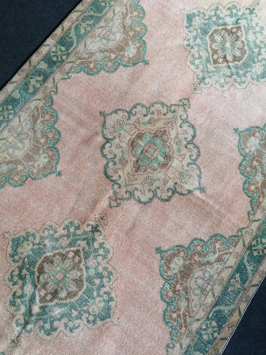Beige Turkish Runner Rug 5' x 12' 6" Hand-Knotted | No. WR63436