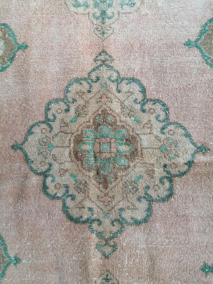 Beige Turkish Runner Rug 5' x 12' 6" Hand-Knotted | No. WR63436
