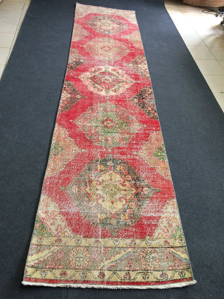 Turkish Runner Rug 2' 11" x 12' Hand-Knotted | No. WR63756
