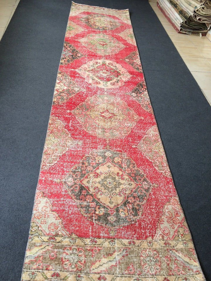 Turkish Runner Rug 2' 11" x 12' Hand-Knotted | No. WR63756