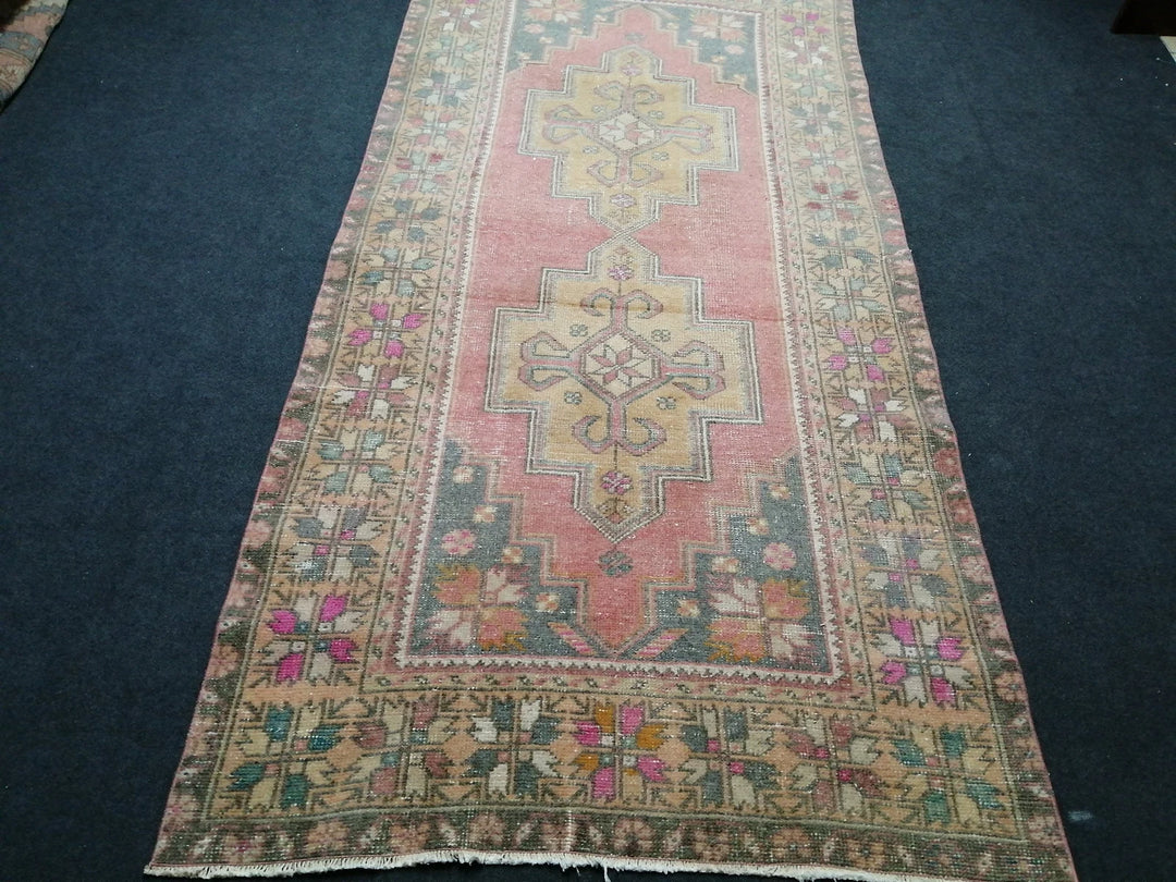 Rust Turkish Runner Rug 4' x 8' 7" Hand-Knotted | No. WR64026