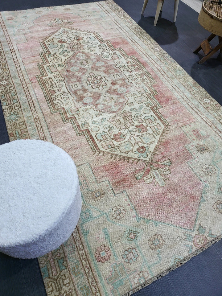 Rust Turkish Runner Rug 4' 5" x 8' 1" Hand-Knotted | No. WR64073