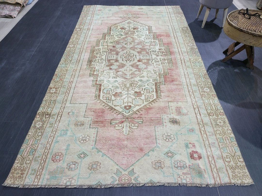 Rust Turkish Runner Rug 4' 5" x 8' 1" Hand-Knotted | No. WR64073