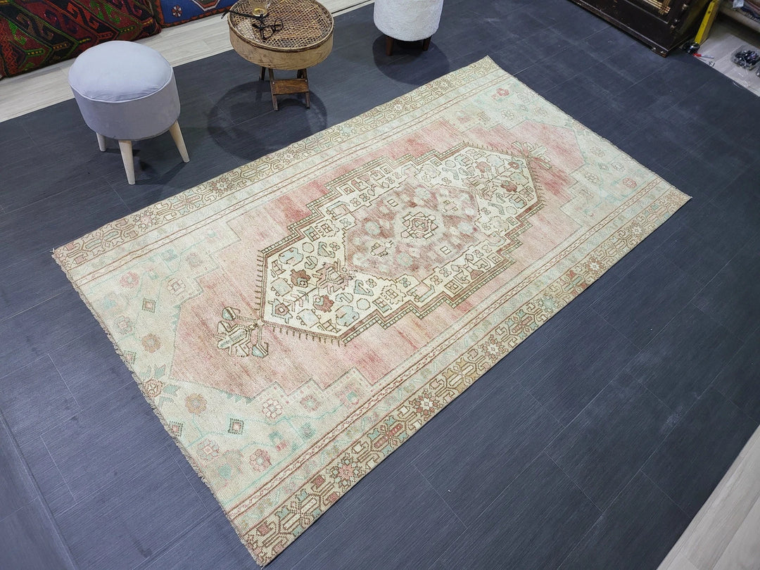 Rust Turkish Runner Rug 4' 5" x 8' 1" Hand-Knotted | No. WR64073