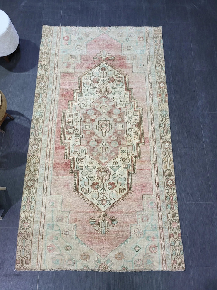 Rust Turkish Runner Rug 4' 5" x 8' 1" Hand-Knotted | No. WR64073