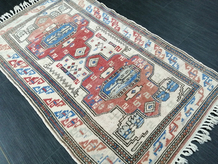 Rust Turkish Runner Rug 2' 7" x 4' 5" Hand-Knotted | No. WR64476