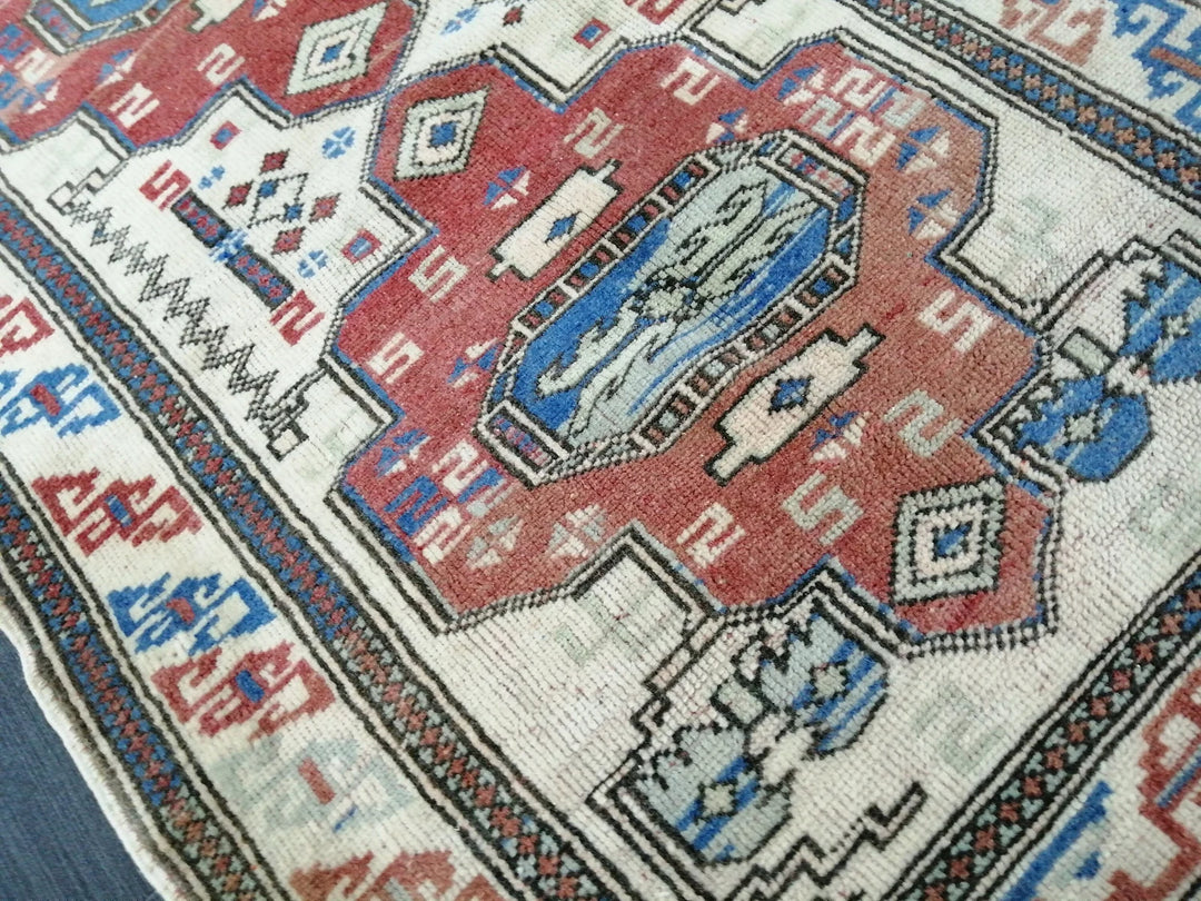 Rust Turkish Runner Rug 2' 7" x 4' 5" Hand-Knotted | No. WR64476
