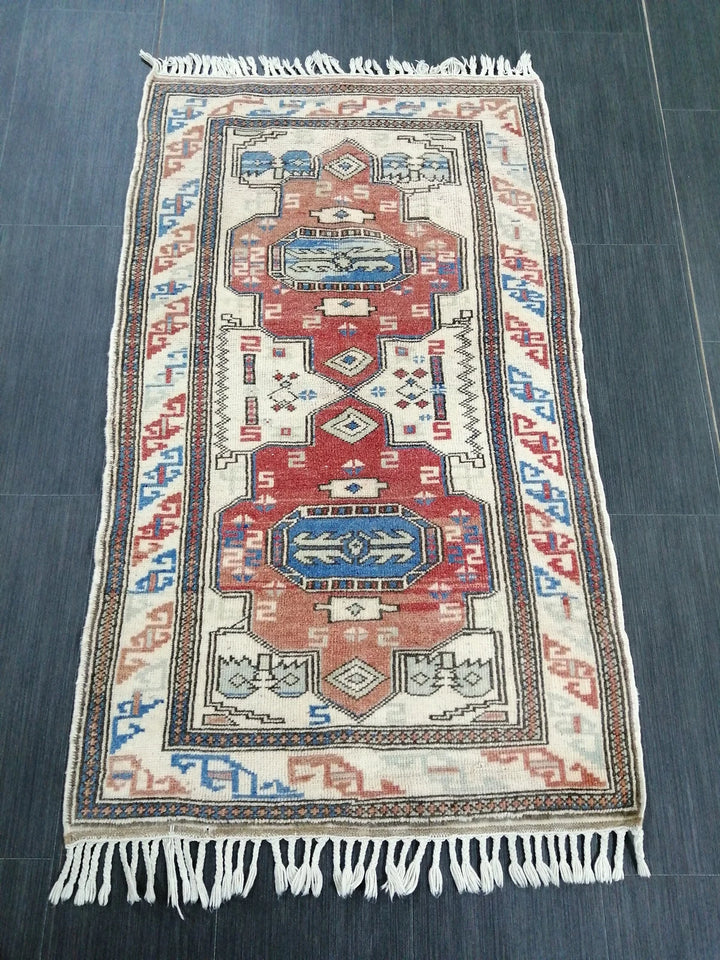 Rust Turkish Runner Rug 2' 7" x 4' 5" Hand-Knotted | No. WR64476