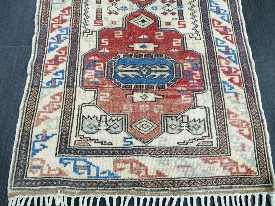 Rust Turkish Runner Rug 2' 7" x 4' 5" Hand-Knotted | No. WR64476