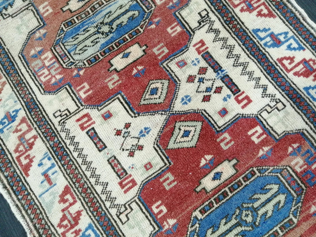 Rust Turkish Runner Rug 2' 7" x 4' 5" Hand-Knotted | No. WR64476