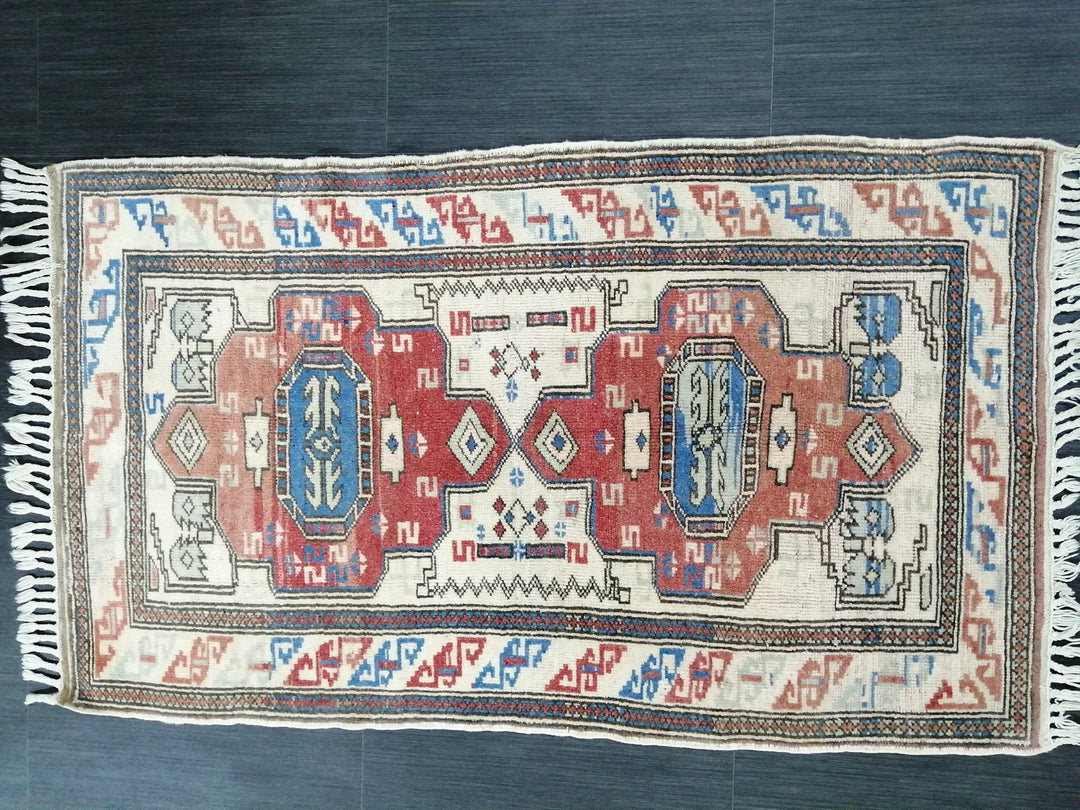 Rust Turkish Runner Rug 2' 7" x 4' 5" Hand-Knotted | No. WR64476