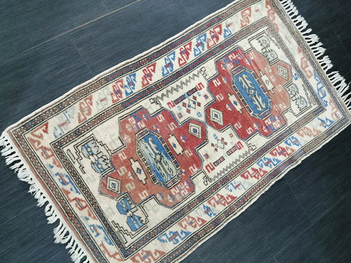 Rust Turkish Runner Rug 2' 7" x 4' 5" Hand-Knotted | No. WR64476