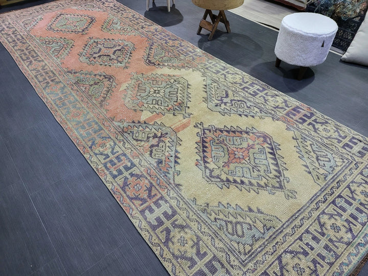 Turkish Runner Rug 4' 4" x 11' 10" Hand-Knotted | No. WR64924