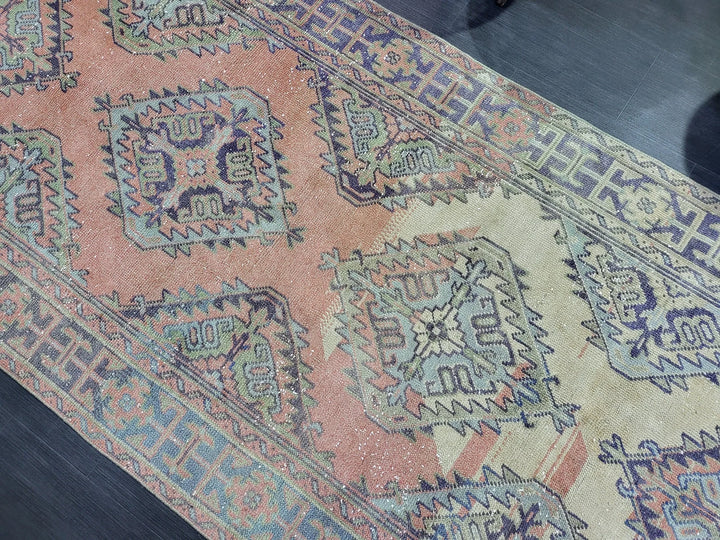 Turkish Runner Rug 4' 4" x 11' 10" Hand-Knotted | No. WR64924