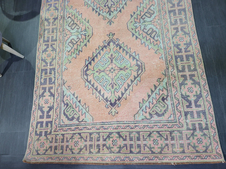 Turkish Runner Rug 4' 4" x 11' 10" Hand-Knotted | No. WR64924