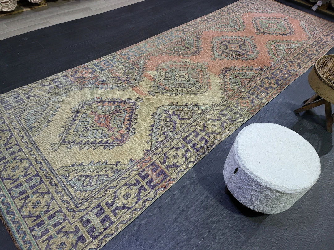 Turkish Runner Rug 4' 4" x 11' 10" Hand-Knotted | No. WR64924