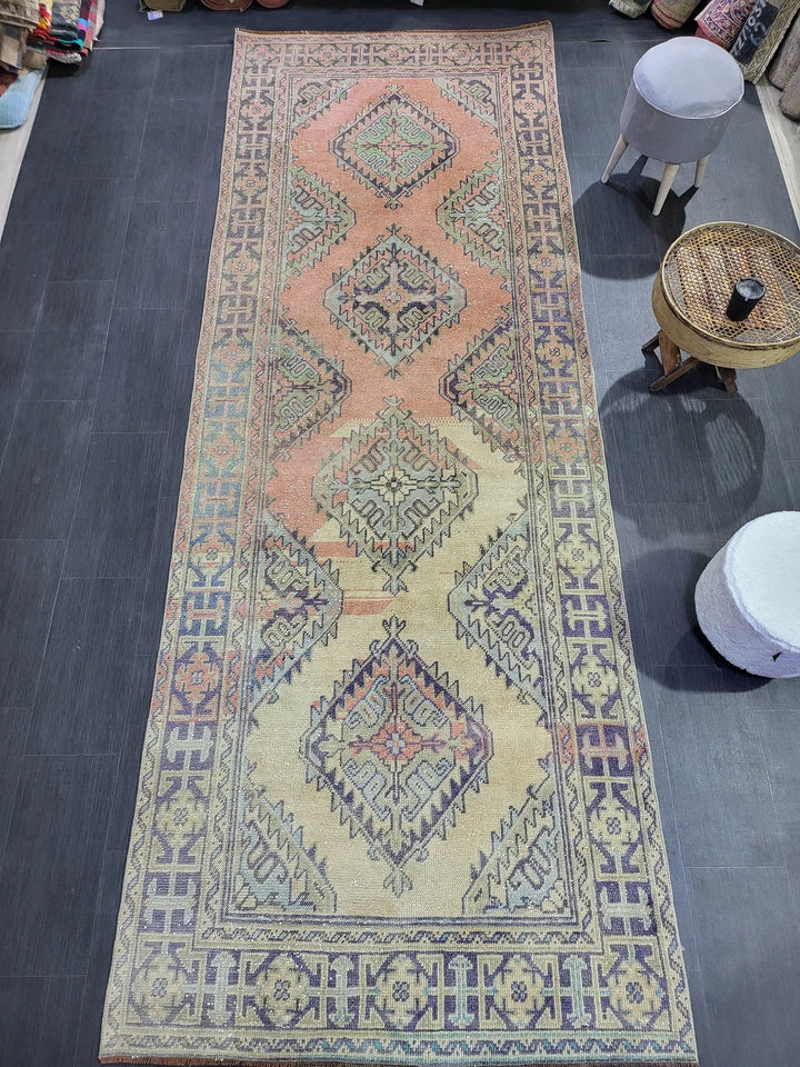 Turkish Runner Rug 4' 4" x 11' 10" Hand-Knotted | No. WR64924