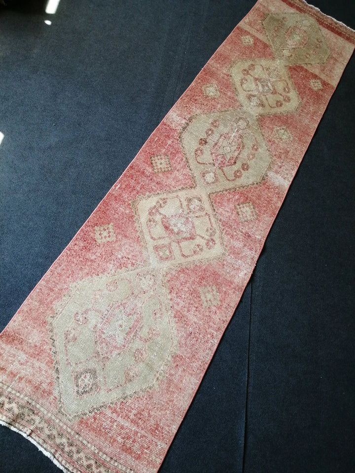Pink Turkish Runner Rug 2' 8" x 11' Hand-Knotted | No. WR65101