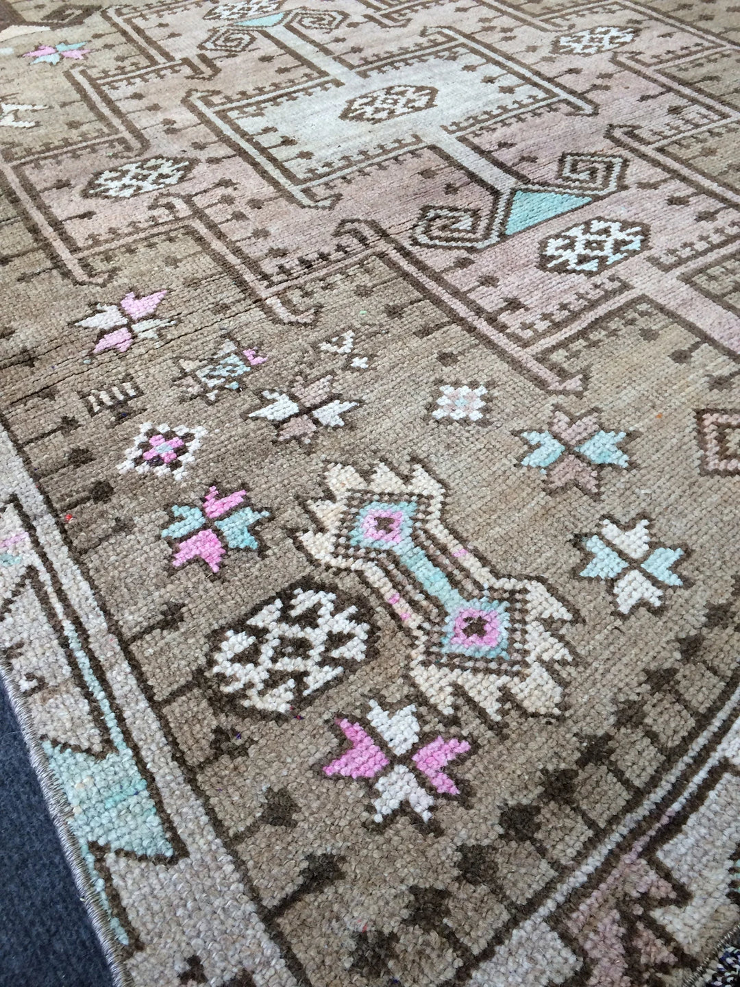 Turkish Runner Rug 3' 1" x 12' 4" Hand-Knotted | No. WR65829