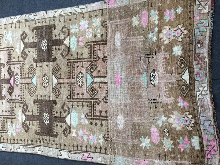 Turkish Runner Rug 3' 1" x 12' 4" Hand-Knotted | No. WR65829