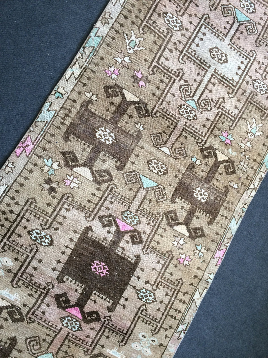 Turkish Runner Rug 3' 1" x 12' 4" Hand-Knotted | No. WR65829